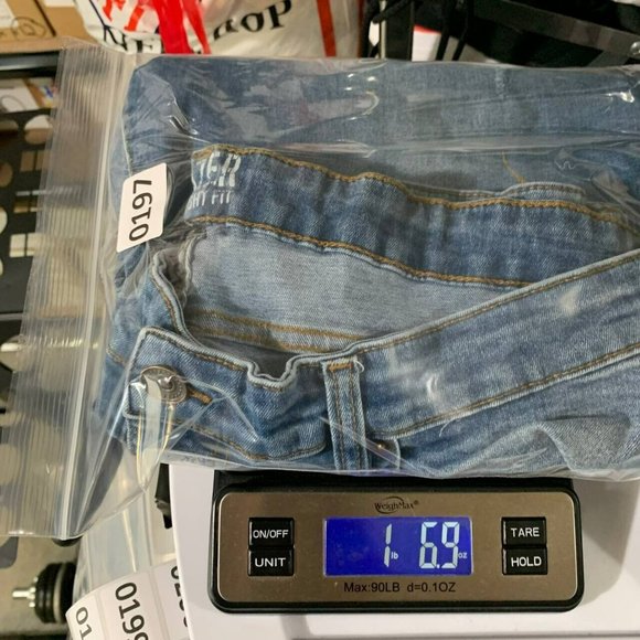 Lazer 38x32‎ Straight Fit ￼Mid Rise Blue Jeans Pants Denim Mens - Picture 12 of 12